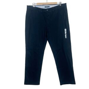 Tommy Hilfiger Custom Fit TH Flex Chino Pants Black Mens 36x30 Slim Leg Stretch